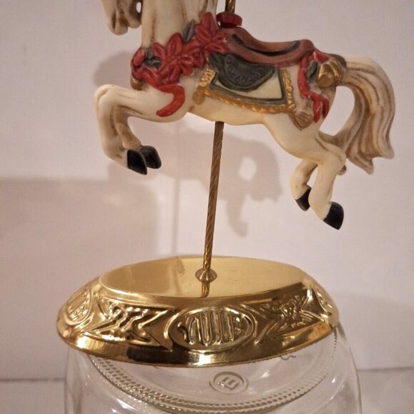 Carousel Horse House Of Lloyd 1990 Yule 5.5" Miniature Porcelain Christmas - Picture 4 of 8